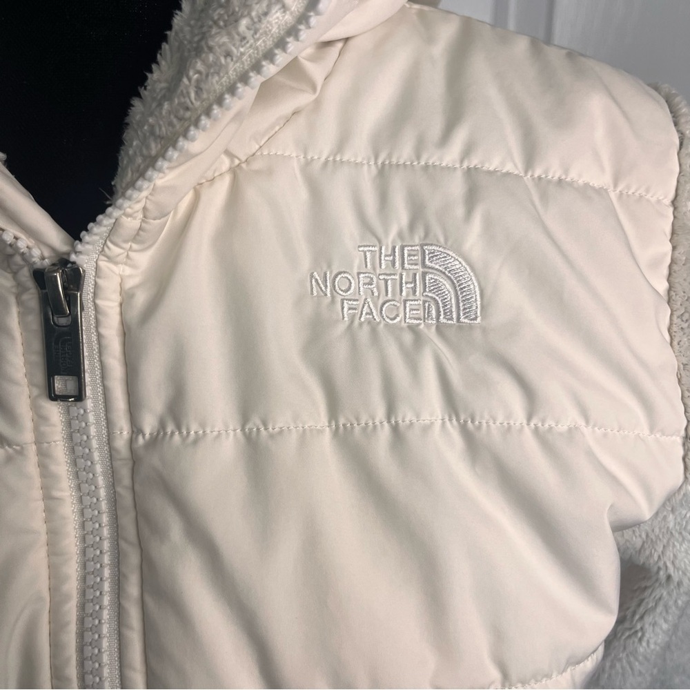 The North Face Girls Sherpa Mashup Full-Zip Hoodie Fleece Jacket Sz XL White - Picture 3 of 14